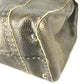 FENDI Selleria Stitch Bag Tote Bag Flap Handbag Leather Unisex Metallic Gold