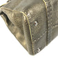 FENDI Selleria Stitch Bag Tote Bag Flap Handbag Leather Unisex Metallic Gold