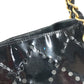 CHANEL チェーンバッグ CC ロゴ キルティング ココマーク パンチング トートバッグ カバン 肩掛け Wチェーン ショルダーバッグ エナメル ユニセックス ブラック