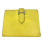 HERMES Bicolor Bearn Compact Verso Bearn Compact Verso H-logo Compact Wallet Two-fold wallet Epsom Unisex Yellow x Pink