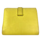 HERMES Bicolor Bearn Compact Verso Bearn Compact Verso H-logo Compact Wallet Two-fold wallet Epsom Unisex Yellow x Pink