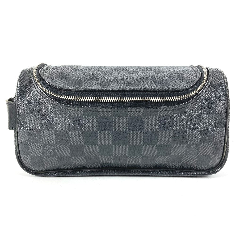 LOUIS VUITTON N47625 ダミエグラフィット トワレポーチ メイクポーチ 化粧ポーチ セカンドバッグ クラッチバッグ ポーチ ダミエグラフィットキャンバス ユニセックス ブラック