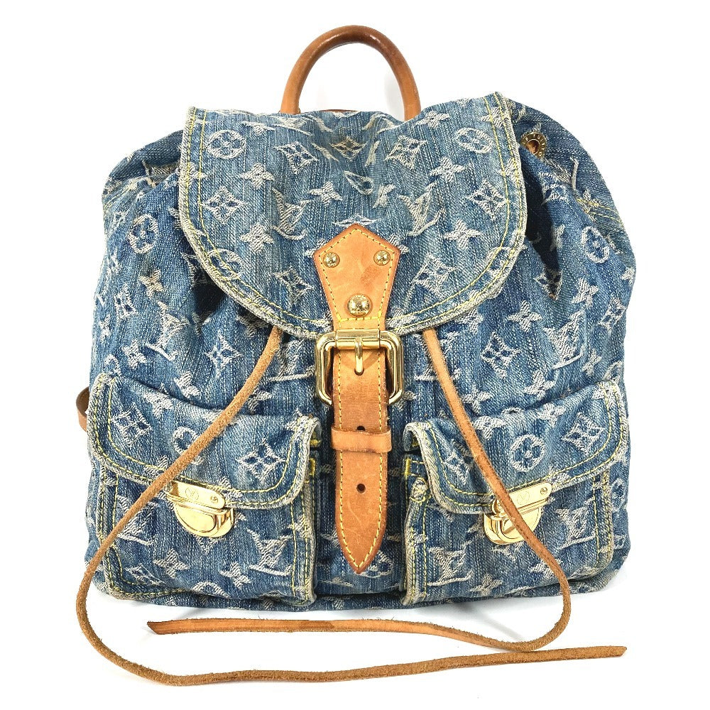 LOUIS VUITTON M95056 モノグラムデニム サック アド GM サックアド GM バックパック カバン リュックサック モノグラムデニムキャンバス ユニセックス ブルー