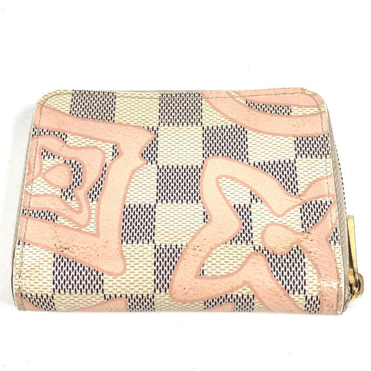LOUIS VUITTON N60098 ダミエアズール タヒチ ジッピーコインパース 財布 小銭入れ ラウンドファスナー コインケース ダミエアズールキャンバス ユニセックス ピンク