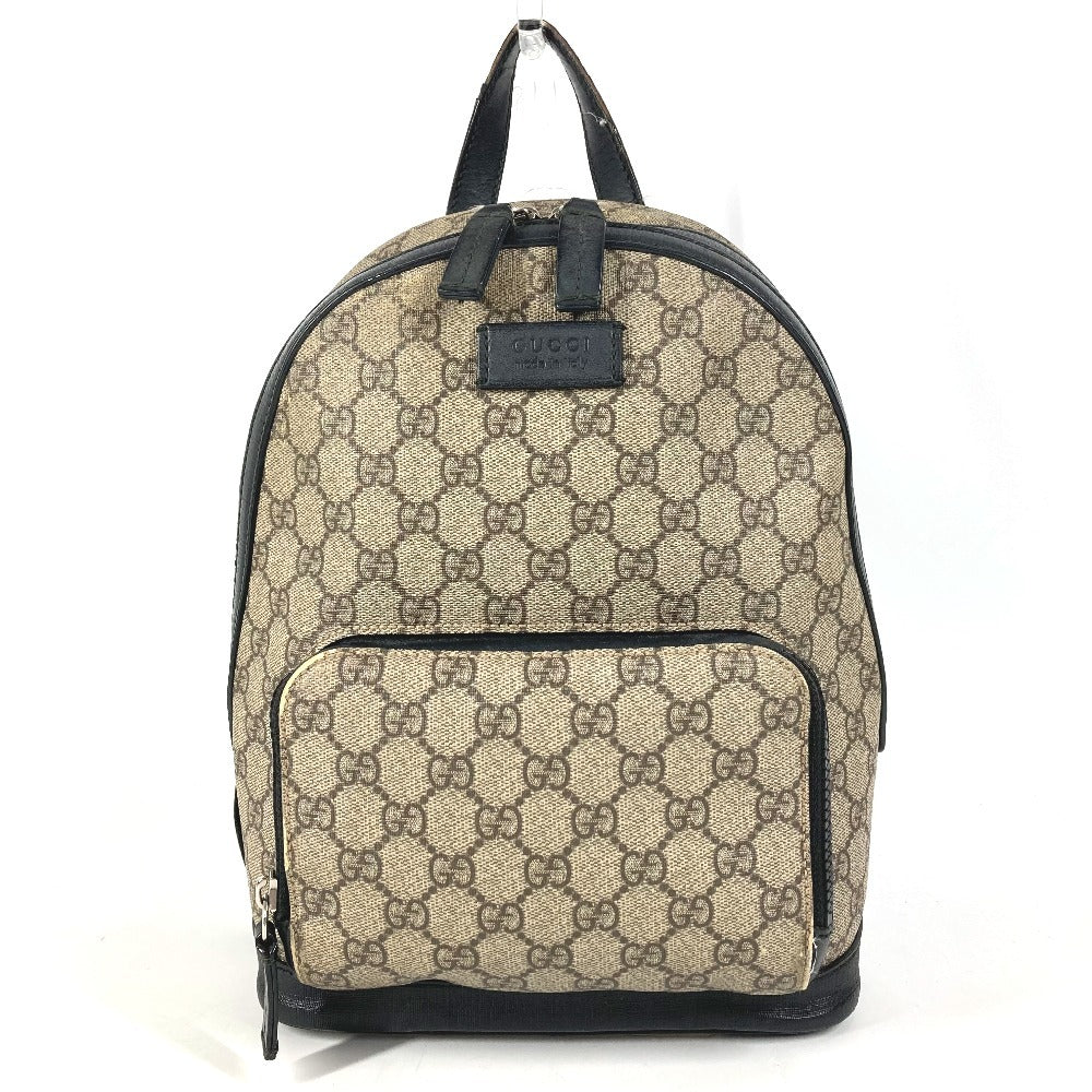 GUCCI 429020 GG Supreme Logo Bag Backpack Rucksack GG Supreme Canvas Unisex Beige