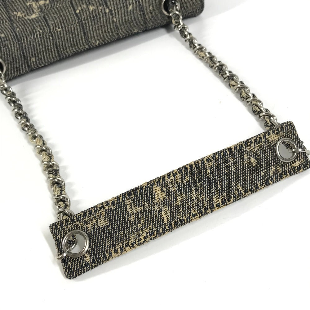CHANEL チョコバー ロゴ CC ココマーク カバン チェーンバッグ 肩掛け フラップ ショルダーバッグ デニム ユニセックス ブルー