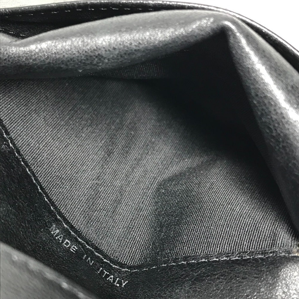 CHANEL メイクパレット CC ココマーク ロゴ コンパクトウォレット 2つ折り財布 エナメル ユニセックス ブラック