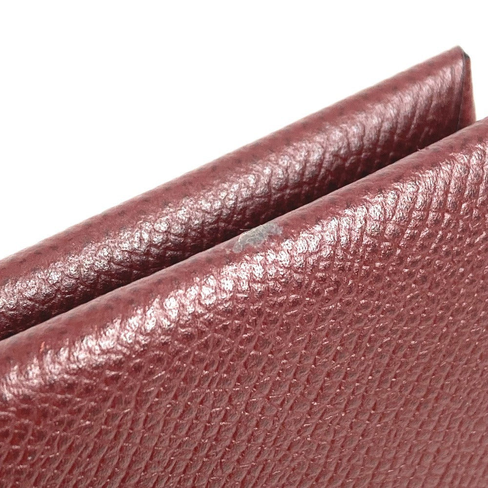 HERMES Coin Purse Calvi Wallet Small Accessories Bi-fold Card Holder Pass Case Card Case Epsom Unisex Brown