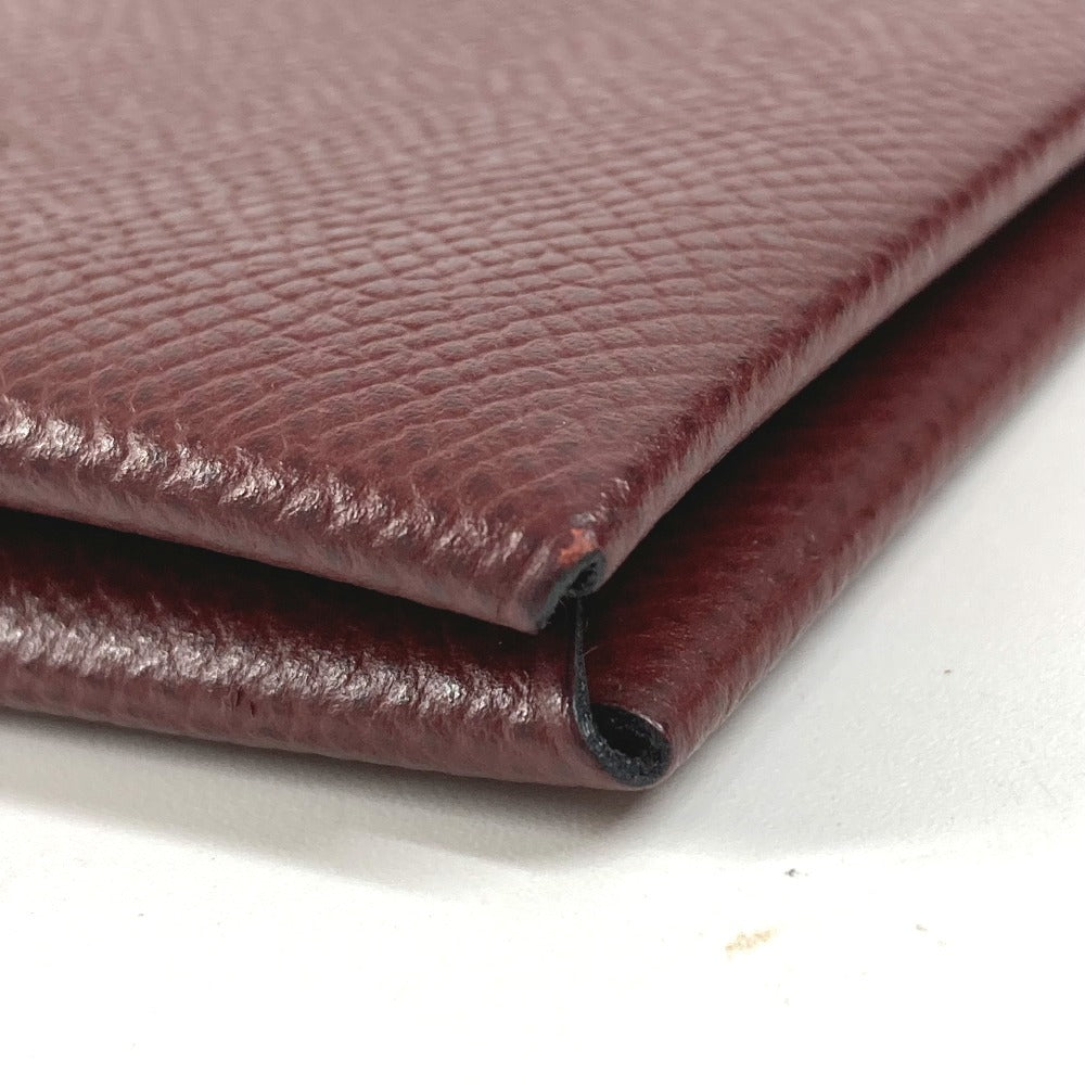 HERMES Coin Purse Calvi Wallet Small Accessories Bi-fold Card Holder Pass Case Card Case Epsom Unisex Brown