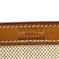 HERMES ヴィンテージ フラップ カバン 肩掛け トートバック ハンドバッグ ショルダーバッグ レザー/キャンバス ユニセックス ベージュ