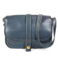 HERMES Vintage Noumea Bag Shoulder Flap Shoulder Bag Leather Unisex Navy