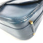 HERMES Vintage Noumea Bag Shoulder Flap Shoulder Bag Leather Unisex Navy