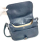 HERMES Vintage Noumea Bag Shoulder Flap Shoulder Bag Leather Unisex Navy