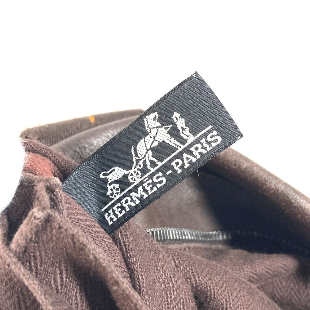 HERMES 縦型 ハンドバッグ キャラバン ヴェルティカル MM 斜め掛け トートバッグ カバン 2WAYバッグ ショルダーバッグ レザー ユニセックス ブラウン
