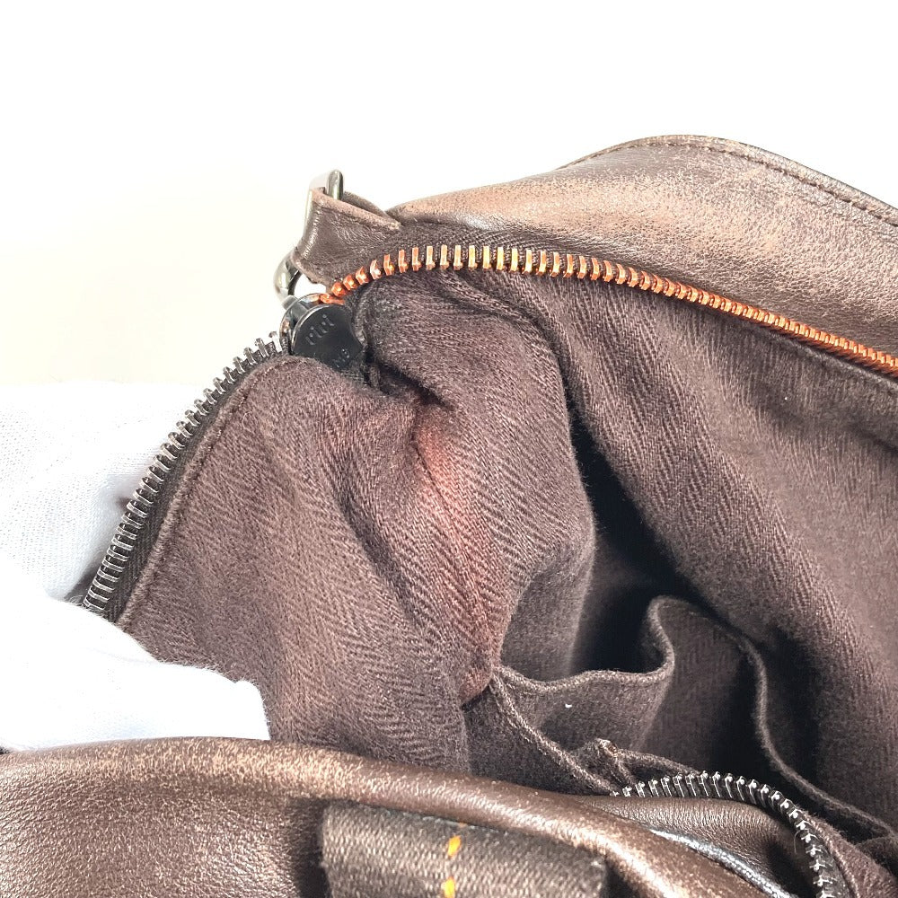 HERMES 縦型 ハンドバッグ キャラバン ヴェルティカル MM 斜め掛け トートバッグ カバン 2WAYバッグ ショルダーバッグ レザー ユニセックス ブラウン