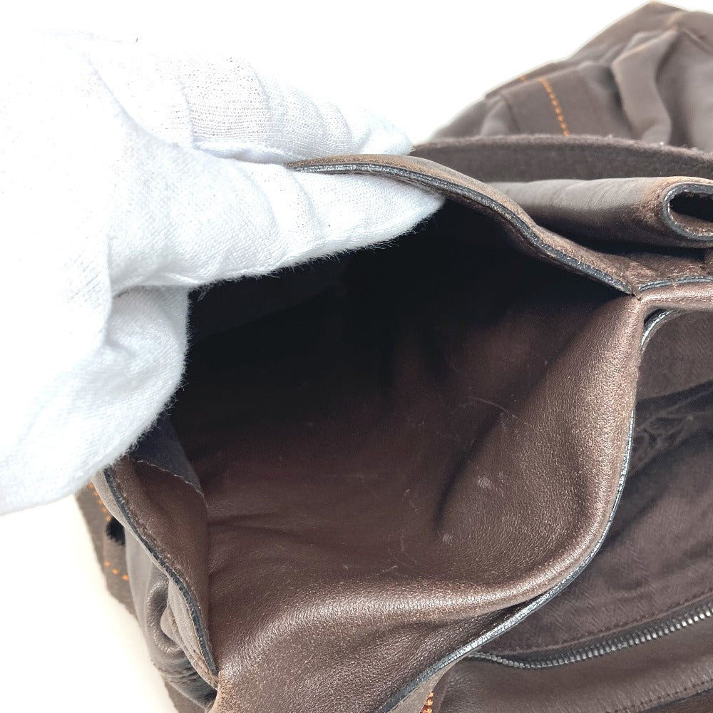 HERMES 縦型 ハンドバッグ キャラバン ヴェルティカル MM 斜め掛け トートバッグ カバン 2WAYバッグ ショルダーバッグ レザー ユニセックス ブラウン
