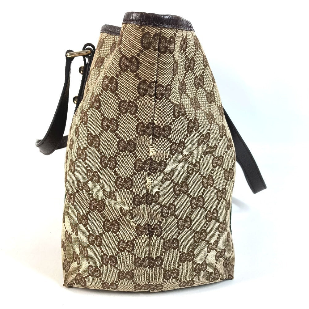 GUCCI 139260 チャーム付き GG ロゴ シェリーライン 肩掛け トートバッグ カバン ショルダーバッグ GGキャンバス/レザー ユニセックス ベージュ