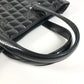 CHANEL ヴィンテージ チョコバー ロゴ CC ココマーク カバン トートバッグ ハンドバッグ エナメル ユニセックス ブラック