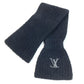LOUIS VUITTON M90804 Scarf Only LV Mini Confi Knit Tippet Scarf Wool Unisex Black
