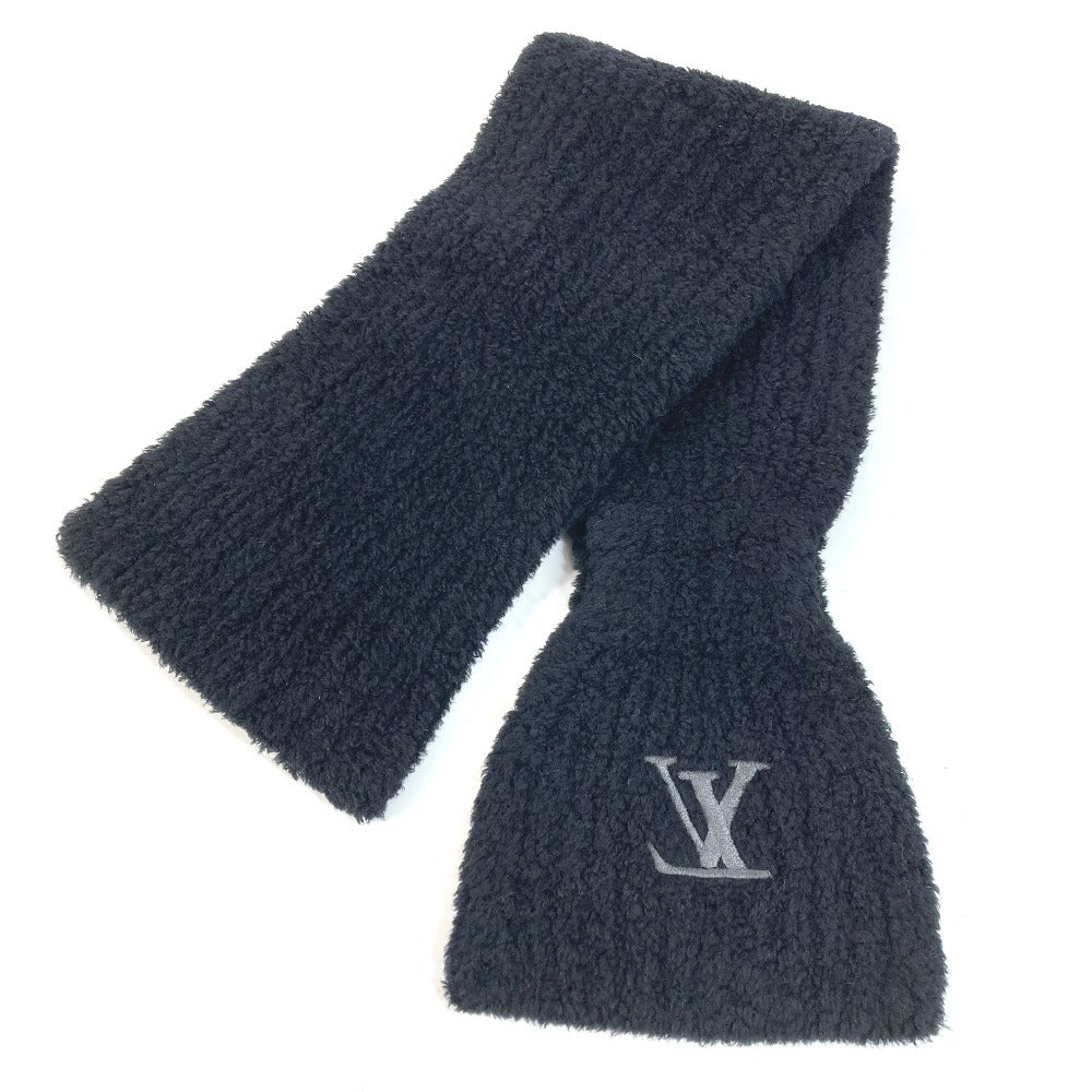 LOUIS VUITTON M90804 Scarf Only LV Mini Confi Knit Tippet Scarf Wool Unisex Black