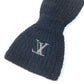 LOUIS VUITTON M90804 Scarf Only LV Mini Confi Knit Tippet Scarf Wool Unisex Black