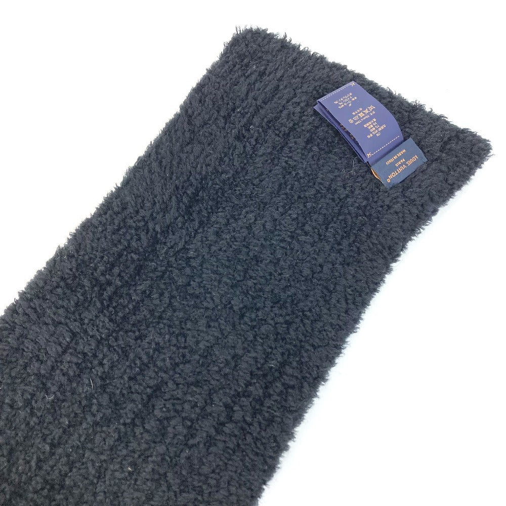 LOUIS VUITTON M90804 Scarf Only LV Mini Confi Knit Tippet Scarf Wool Unisex Black