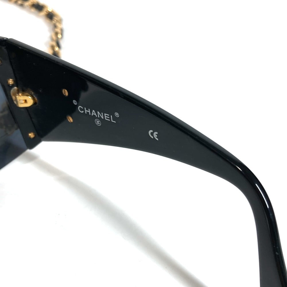 CHANEL 01456 チェーン CC ココマーク ロゴ めがね メガネ アイウェア 眼鏡 サングラス プラスチック ユニセックス ブラック