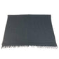 CHANEL Bicolor Logo Fringe Muffler Shawl Large Stole Cashmere Unisex Black