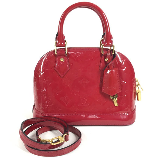 LOUIS VUITTON M91771 モノグラムヴェルニ アルマBB アルマ BB カバン 2WAYバッグ ショルダーバッグ 斜め掛け ハンドバッグ モノグラムヴェルニキャンバス レディース ローズアンディアン レッド