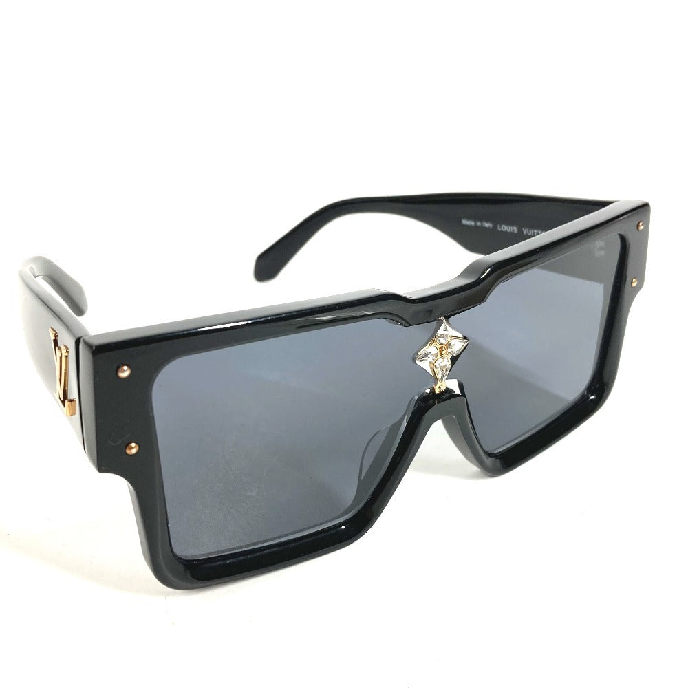 LOUIS VUITTON Z1578E Swarovski Sunglasses Cyclone Sunglasses Cyclone Eyewear Glasses Eyewear Eyewear Sunglasses Acetate Men's Black