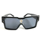 LOUIS VUITTON Z1578E Swarovski Sunglasses Cyclone Sunglasses Cyclone Eyewear Glasses Eyewear Eyewear Sunglasses Acetate Men's Black