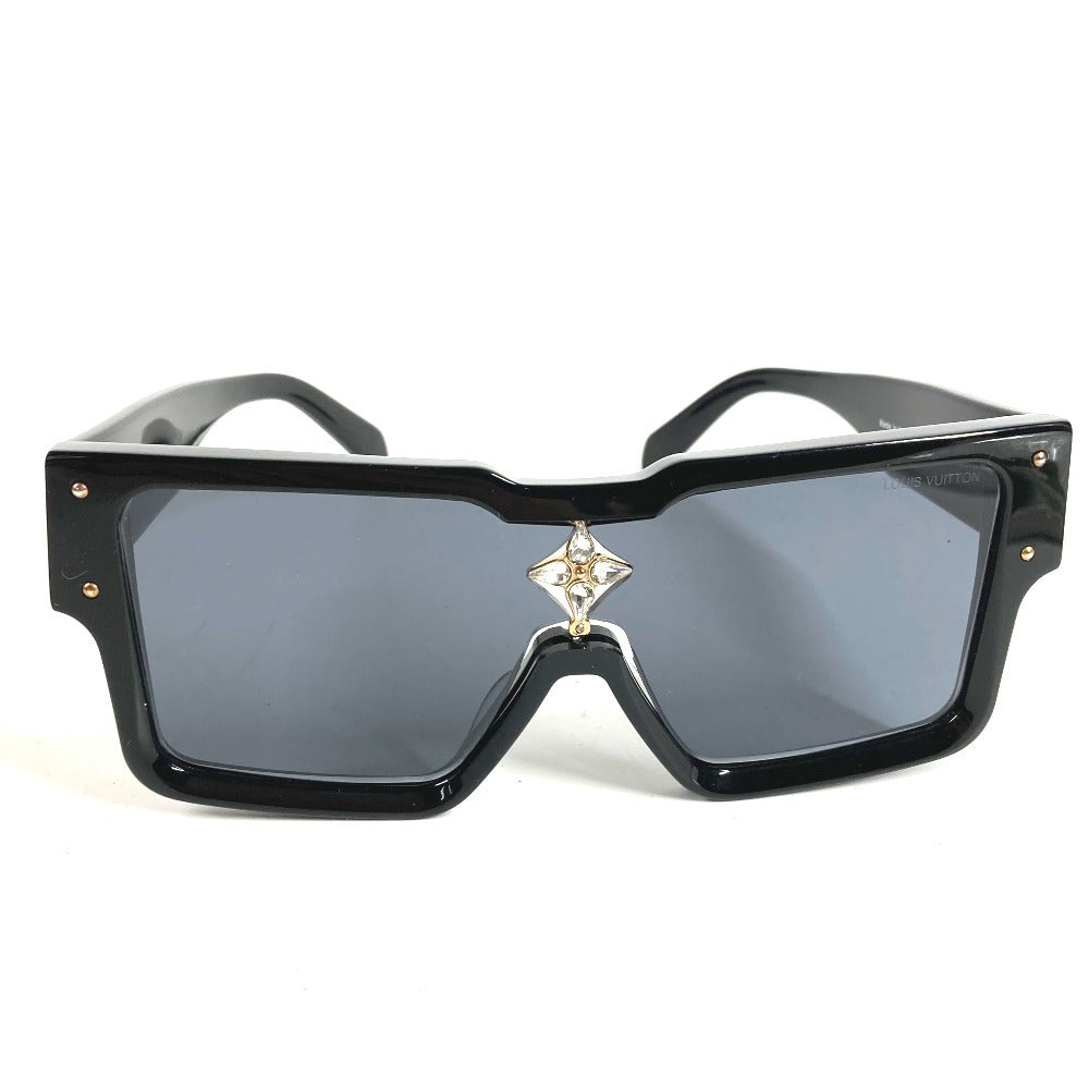 LOUIS VUITTON Z1578E Swarovski Sunglasses Cyclone Sunglasses Cyclone Eyewear Glasses Eyewear Eyewear Sunglasses Acetate Men's Black
