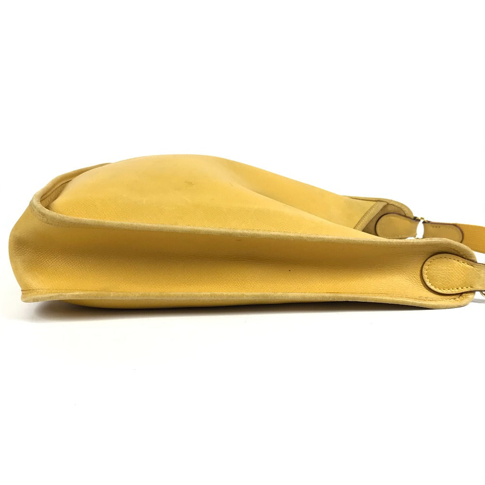 HERMES Vintage Vespa PM Bag Crossbody Pochette Shoulder Bag Leather Unisex Yellow