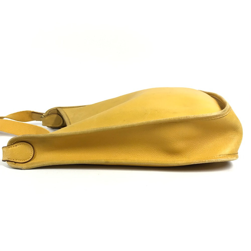 HERMES Vintage Vespa PM Bag Crossbody Pochette Shoulder Bag Leather Unisex Yellow