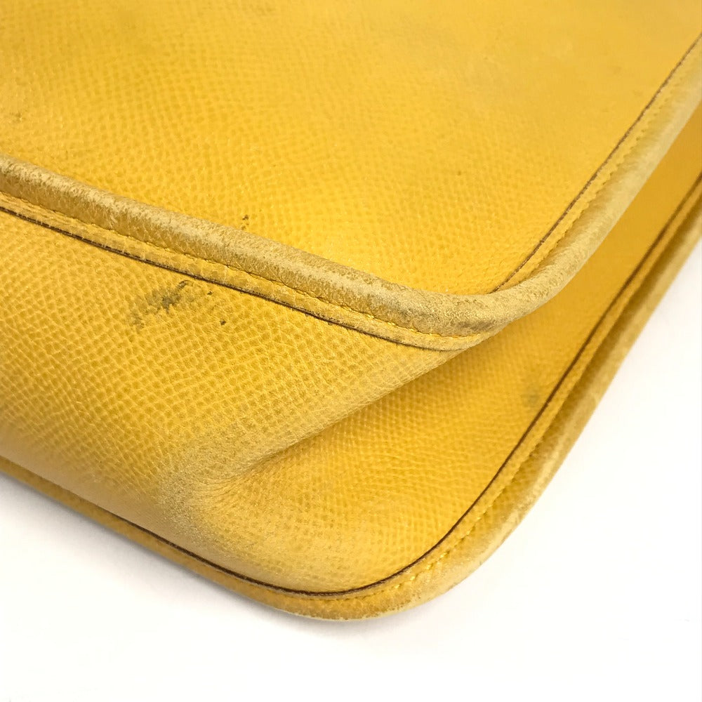 HERMES Vintage Vespa PM Bag Crossbody Pochette Shoulder Bag Leather Unisex Yellow