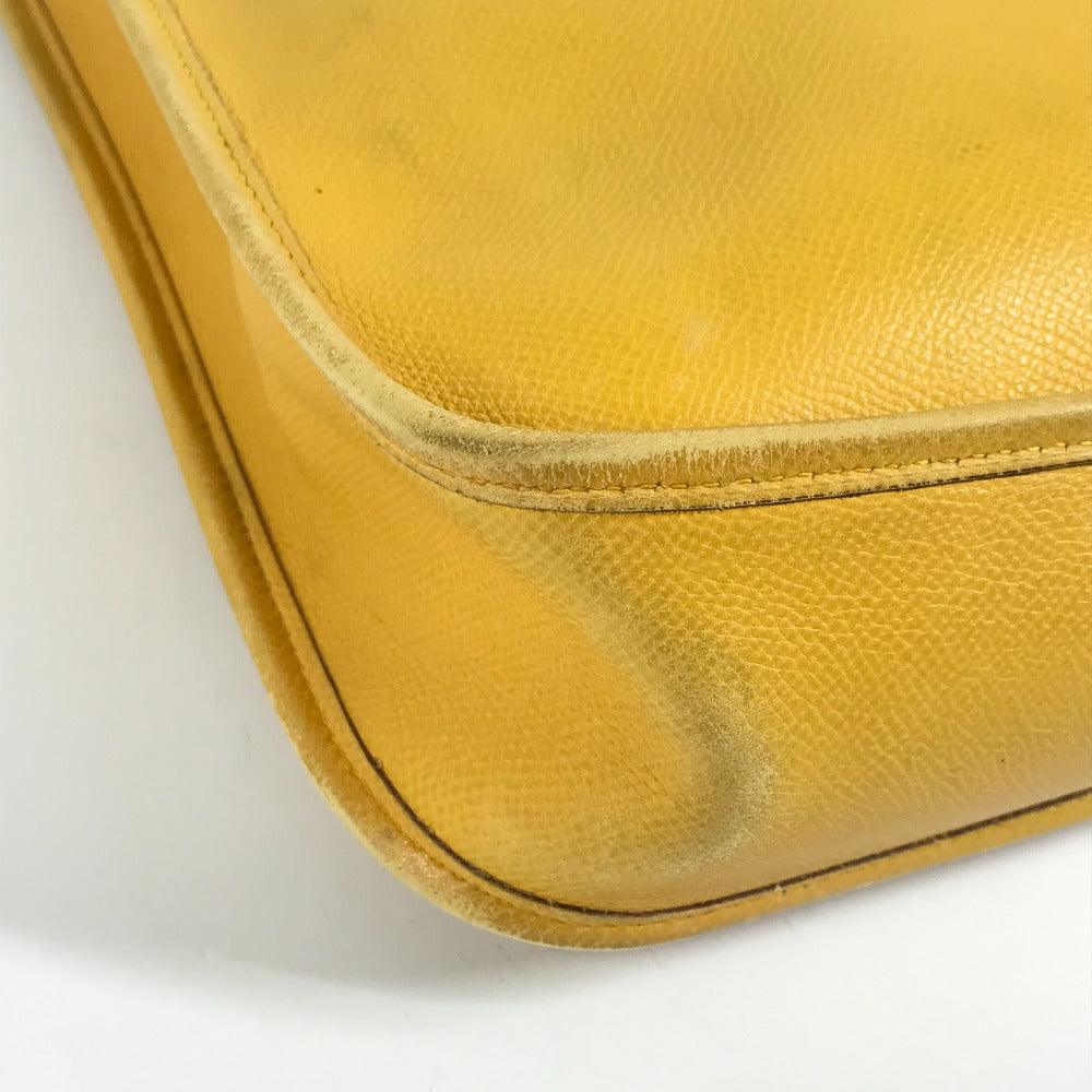 HERMES Vintage Vespa PM Bag Crossbody Pochette Shoulder Bag Leather Unisex Yellow