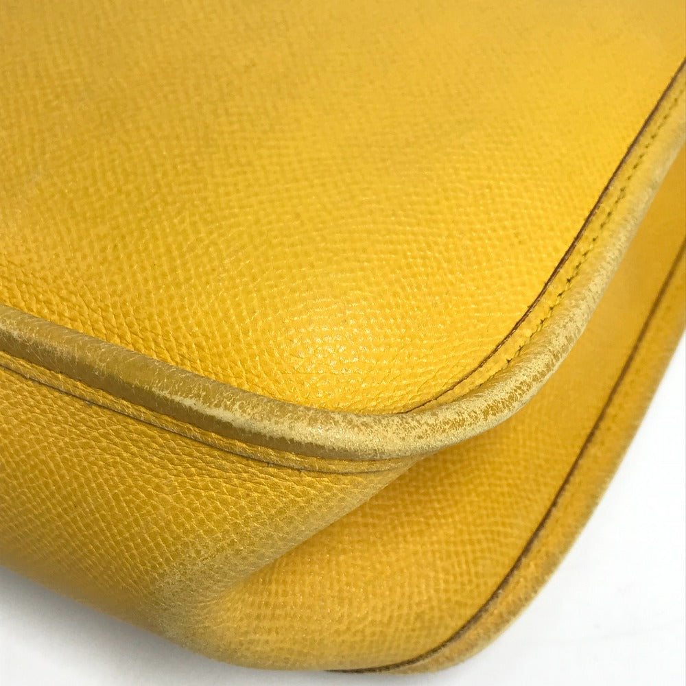 HERMES Vintage Vespa PM Bag Crossbody Pochette Shoulder Bag Leather Unisex Yellow