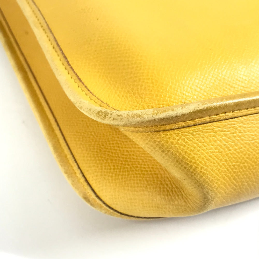 HERMES Vintage Vespa PM Bag Crossbody Pochette Shoulder Bag Leather Unisex Yellow
