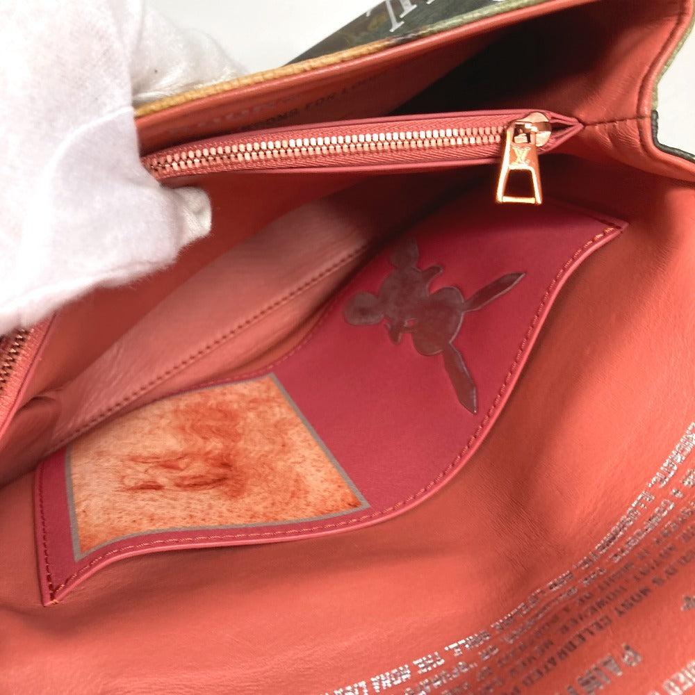 LOUIS VUITTON M64626 Masters Collection Mona Lisa กระเป๋าสะพายโซ่คู่ กระเป๋าสะพายข้าง กระเป๋าสะพายไหล่ กระเป๋าถือ หนัง ยูนิเซ็กส์ สีชมพู