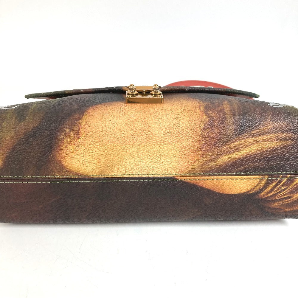 LOUIS VUITTON M64626 Masters Collection Mona Lisa กระเป๋าสะพายโซ่คู่ กระเป๋าสะพายข้าง กระเป๋าสะพายไหล่ กระเป๋าถือ หนัง ยูนิเซ็กส์ สีชมพู