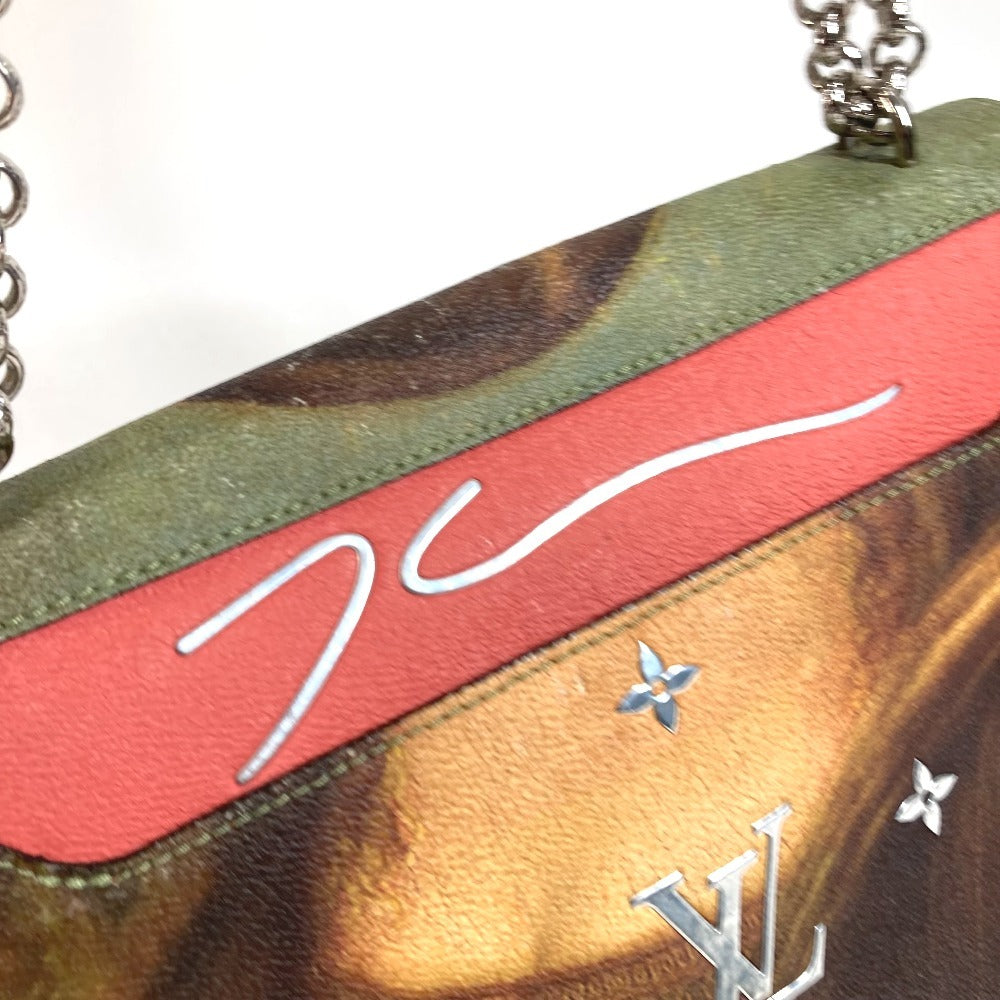LOUIS VUITTON M64626 Masters Collection Mona Lisa กระเป๋าสะพายโซ่คู่ กระเป๋าสะพายข้าง กระเป๋าสะพายไหล่ กระเป๋าถือ หนัง ยูนิเซ็กส์ สีชมพู