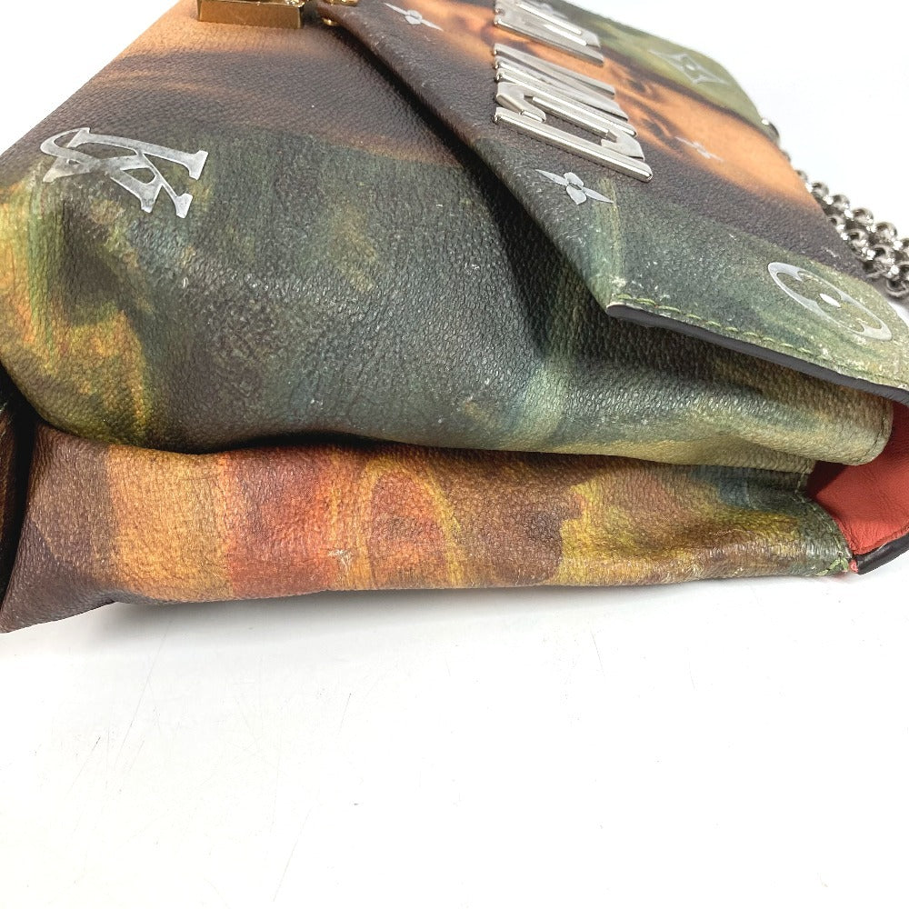 LOUIS VUITTON M64626 Masters Collection Mona Lisa กระเป๋าสะพายโซ่คู่ กระเป๋าสะพายข้าง กระเป๋าสะพายไหล่ กระเป๋าถือ หนัง ยูนิเซ็กส์ สีชมพู