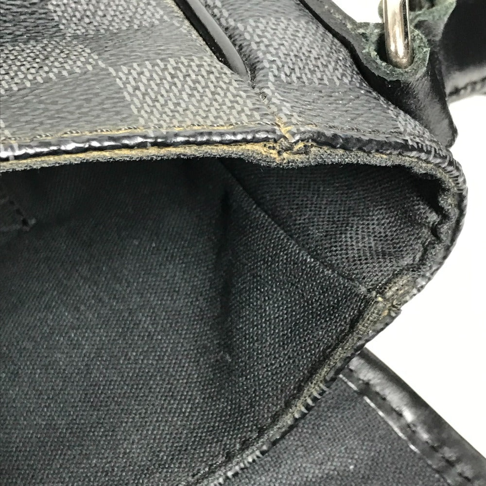 LOUIS VUITTON N58029 Damier Graphite Daniel MM Daniel MM Bag Messenger Bag Flap Shoulder Bag Damier Graphite Canvas Unisex Black
