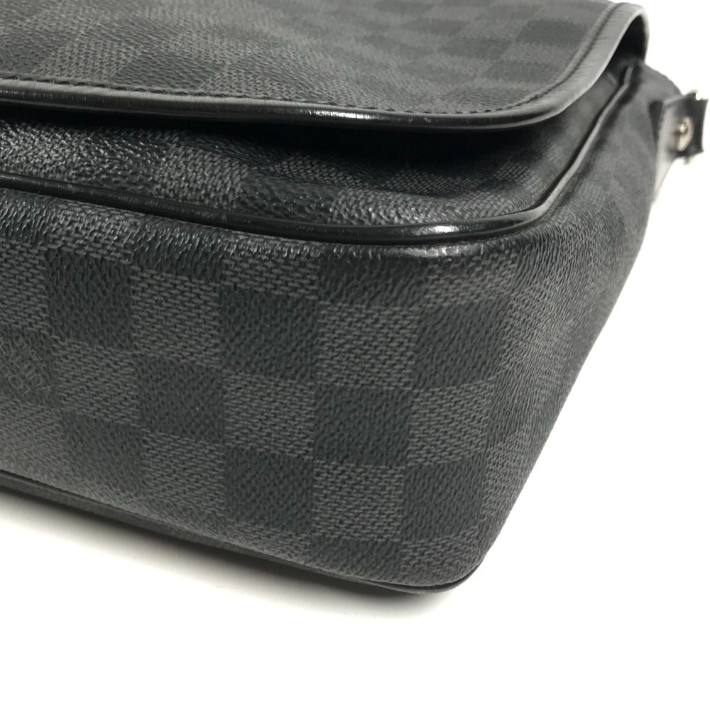 LOUIS VUITTON N58029 Damier Graphite Daniel MM Daniel MM Bag Messenger Bag Flap Shoulder Bag Damier Graphite Canvas Unisex Black
