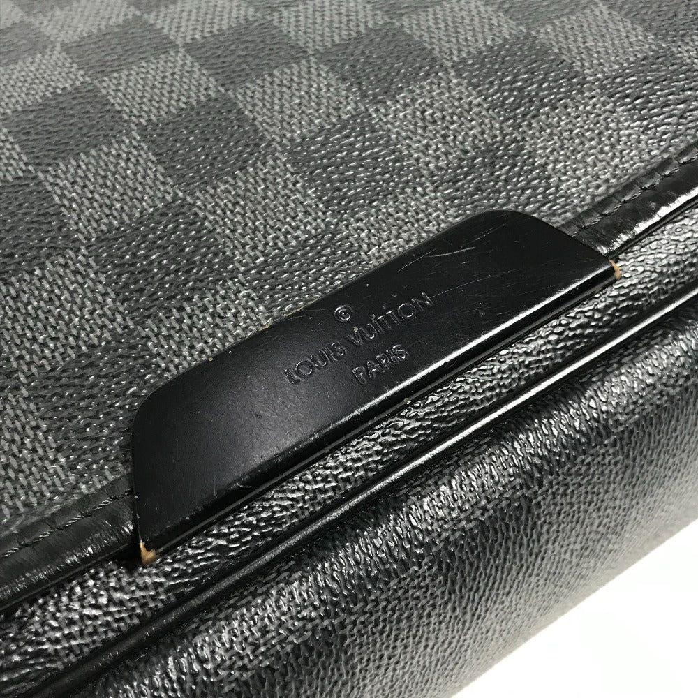 LOUIS VUITTON N58029 Damier Graphite Daniel MM Daniel MM Bag Messenger Bag Flap Shoulder Bag Damier Graphite Canvas Unisex Black