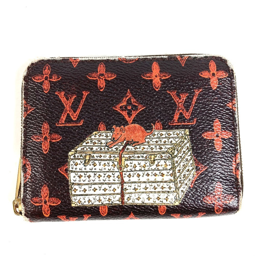 LOUIS VUITTON M63883 Monogram Catogram Zippy Coin Purse กระเป๋าใส่เหรียญ กระเป๋าสตางค์ แบบซิปรอบ กล่องใส่เหรียญ Monogram Canvas Unisex สีน้ำตาล