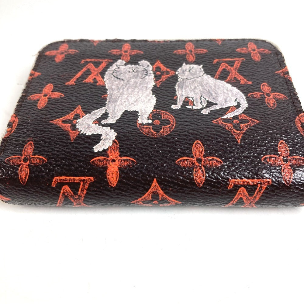 LOUIS VUITTON M63883 Monogram Catogram Zippy Coin Purse กระเป๋าใส่เหรียญ กระเป๋าสตางค์ แบบซิปรอบ กล่องใส่เหรียญ Monogram Canvas Unisex สีน้ำตาล