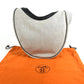 HERMES Sac Roulis MM Shoulder Bag Leather/Canvas Unisex Navy