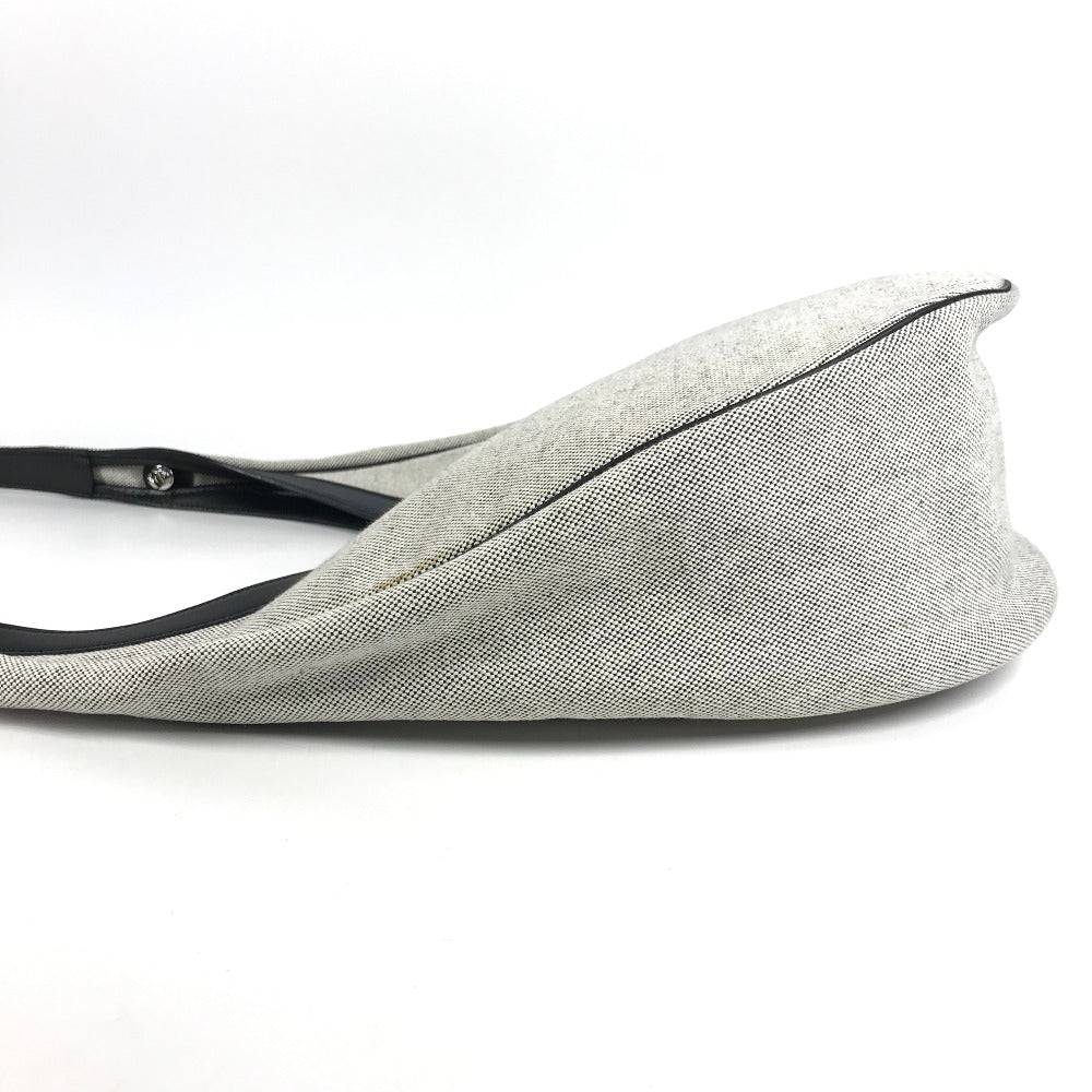 HERMES Sac Roulis MM Shoulder Bag Leather/Canvas Unisex Navy