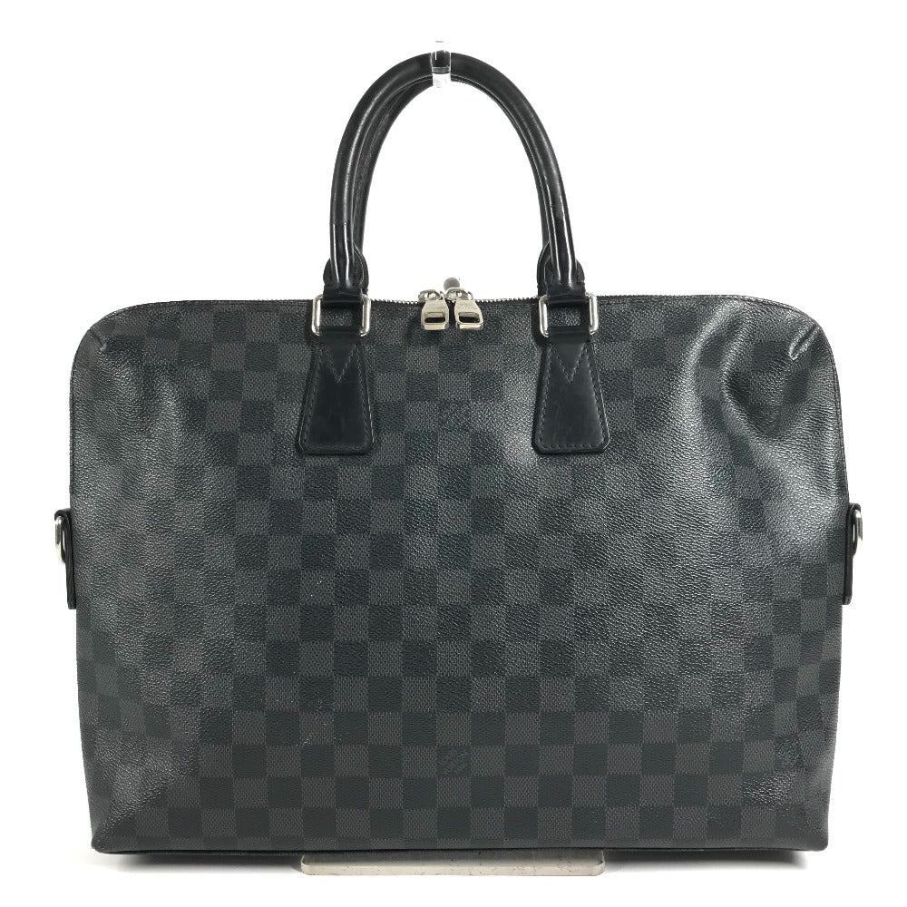 LOUIS VUITTON N48224 ダミエグラフィット ポルトドキュマンジュール PDJ カバン ブリーフケース ハンドバッグ 書類バッグ ビジネスバッグ ダミエグラフィットキャンバス メンズ ブラック